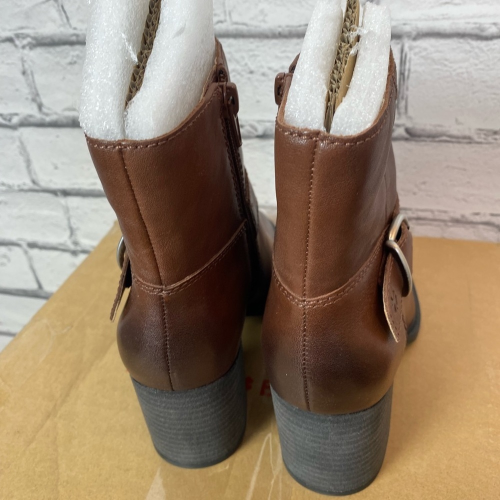 Lucky Brand Brown Almond Toe Ankle Boots Booties LK-Achelle Boots Size 5.5 NEW - Picture 9 of 11